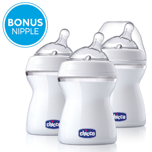 NaturalFit Tri-pack Bottles 8 oz. 0m+ Slow Flow & Bonus Nipple
